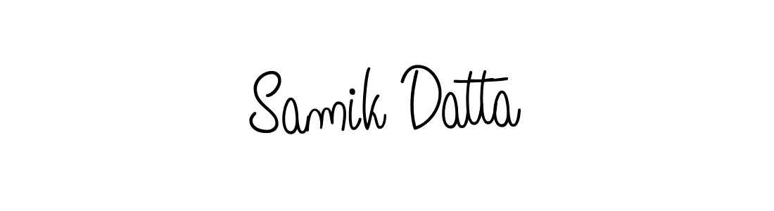 Use a signature maker to create a handwritten signature online. With this signature software, you can design (Angelique-Rose-font-FFP) your own signature for name Samik Datta. Samik Datta signature style 5 images and pictures png