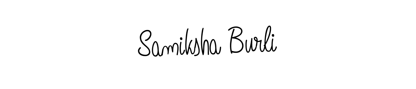Check out images of Autograph of Samiksha Burli name. Actor Samiksha Burli Signature Style. Angelique-Rose-font-FFP is a professional sign style online. Samiksha Burli signature style 5 images and pictures png