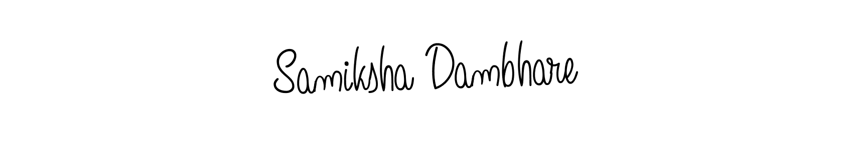 Create a beautiful signature design for name Samiksha Dambhare. With this signature (Angelique-Rose-font-FFP) fonts, you can make a handwritten signature for free. Samiksha Dambhare signature style 5 images and pictures png