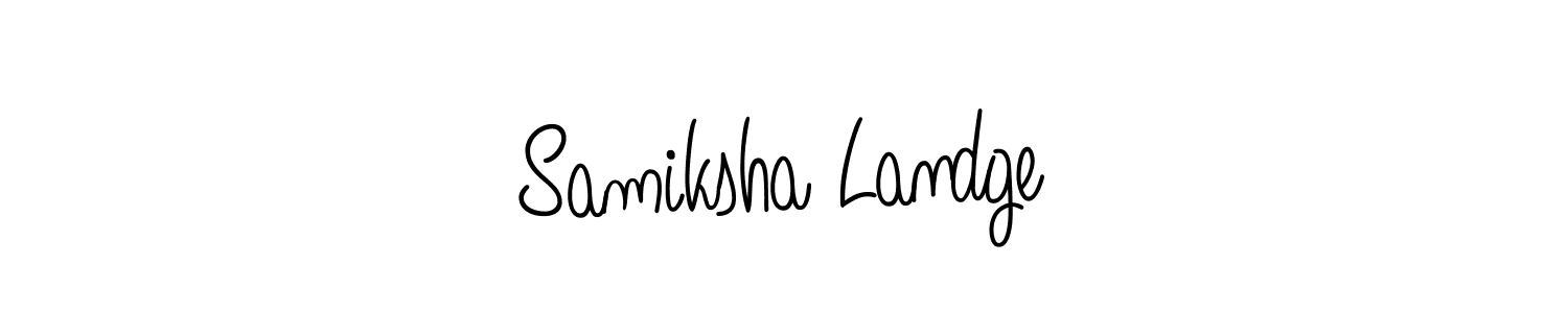 Also You can easily find your signature by using the search form. We will create Samiksha Landge name handwritten signature images for you free of cost using Angelique-Rose-font-FFP sign style. Samiksha Landge signature style 5 images and pictures png