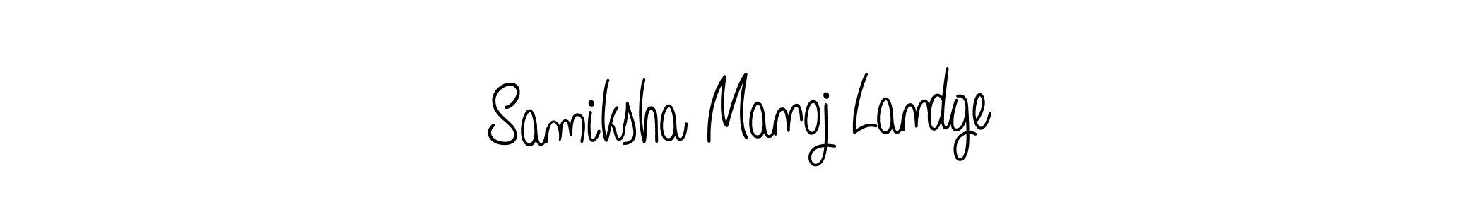 Design your own signature with our free online signature maker. With this signature software, you can create a handwritten (Angelique-Rose-font-FFP) signature for name Samiksha Manoj Landge. Samiksha Manoj Landge signature style 5 images and pictures png