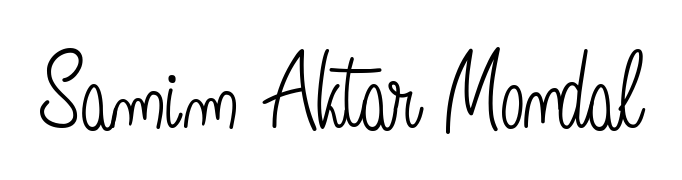 Design your own signature with our free online signature maker. With this signature software, you can create a handwritten (Angelique-Rose-font-FFP) signature for name Samim Aktar Mondal. Samim Aktar Mondal signature style 5 images and pictures png