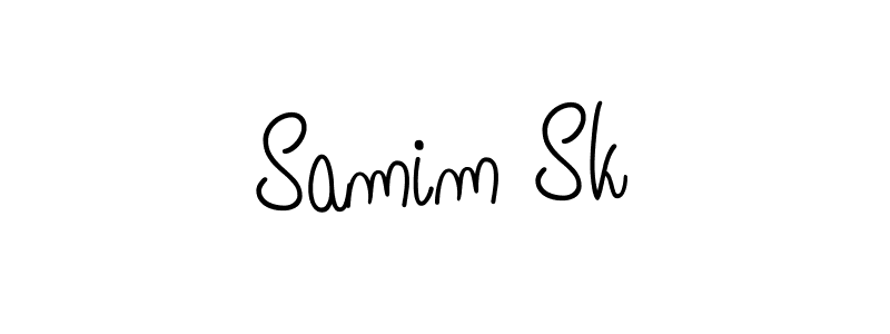 Use a signature maker to create a handwritten signature online. With this signature software, you can design (Angelique-Rose-font-FFP) your own signature for name Samim Sk. Samim Sk signature style 5 images and pictures png