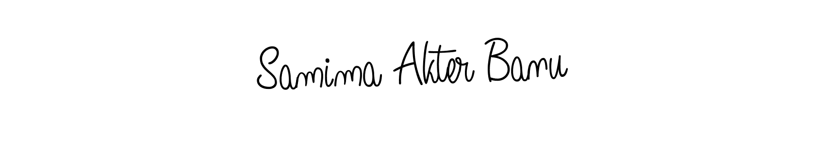 Design your own signature with our free online signature maker. With this signature software, you can create a handwritten (Angelique-Rose-font-FFP) signature for name Samima Akter Banu. Samima Akter Banu signature style 5 images and pictures png