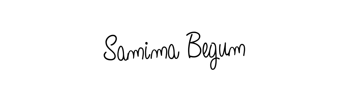 Use a signature maker to create a handwritten signature online. With this signature software, you can design (Angelique-Rose-font-FFP) your own signature for name Samima Begum. Samima Begum signature style 5 images and pictures png