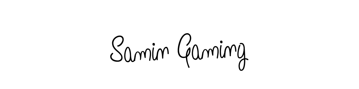You should practise on your own different ways (Angelique-Rose-font-FFP) to write your name (Samin Gaming) in signature. don't let someone else do it for you. Samin Gaming signature style 5 images and pictures png
