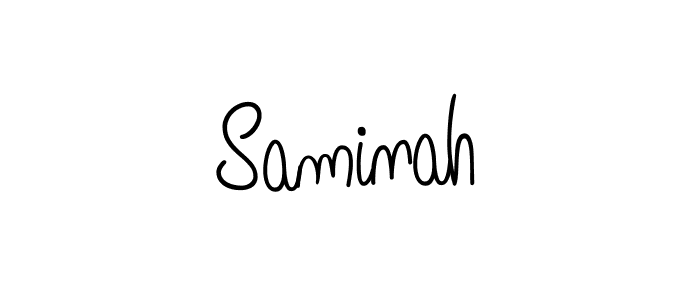 Saminah stylish signature style. Best Handwritten Sign (Angelique-Rose-font-FFP) for my name. Handwritten Signature Collection Ideas for my name Saminah. Saminah signature style 5 images and pictures png