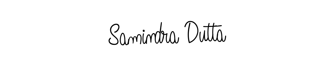 Samindra Dutta stylish signature style. Best Handwritten Sign (Angelique-Rose-font-FFP) for my name. Handwritten Signature Collection Ideas for my name Samindra Dutta. Samindra Dutta signature style 5 images and pictures png