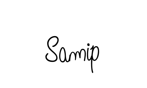 Use a signature maker to create a handwritten signature online. With this signature software, you can design (Angelique-Rose-font-FFP) your own signature for name Samip. Samip signature style 5 images and pictures png