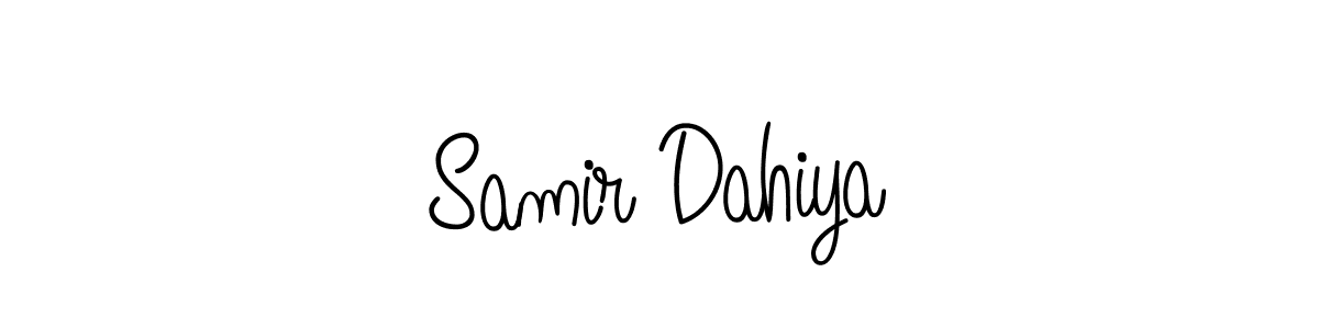 Samir Dahiya stylish signature style. Best Handwritten Sign (Angelique-Rose-font-FFP) for my name. Handwritten Signature Collection Ideas for my name Samir Dahiya. Samir Dahiya signature style 5 images and pictures png