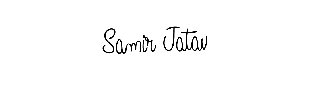 The best way (Angelique-Rose-font-FFP) to make a short signature is to pick only two or three words in your name. The name Samir Jatav include a total of six letters. For converting this name. Samir Jatav signature style 5 images and pictures png
