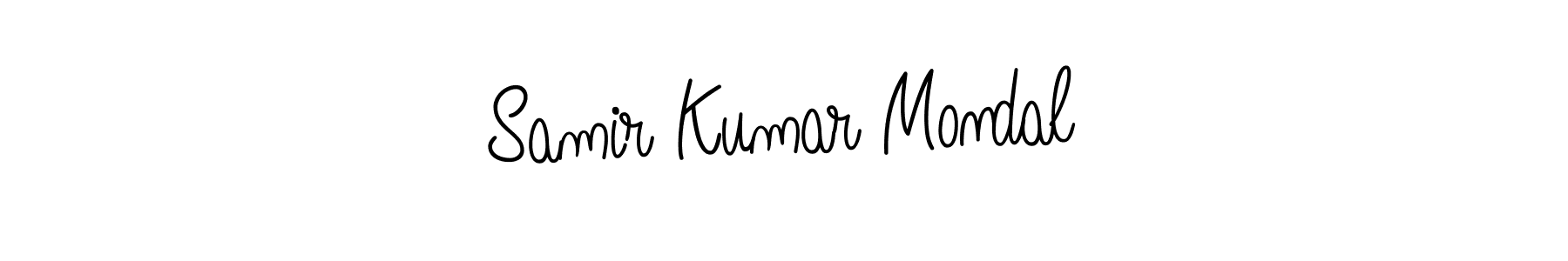 The best way (Angelique-Rose-font-FFP) to make a short signature is to pick only two or three words in your name. The name Samir Kumar Mondal include a total of six letters. For converting this name. Samir Kumar Mondal signature style 5 images and pictures png