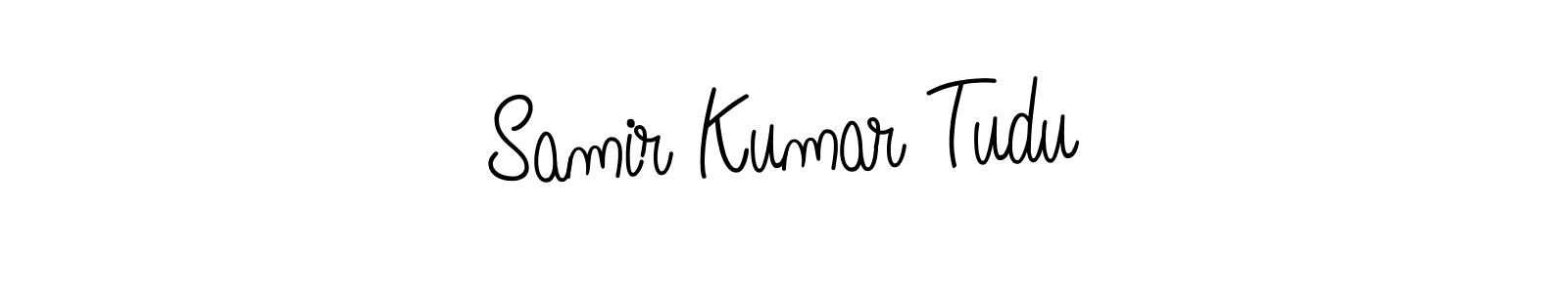 You should practise on your own different ways (Angelique-Rose-font-FFP) to write your name (Samir Kumar Tudu) in signature. don't let someone else do it for you. Samir Kumar Tudu signature style 5 images and pictures png