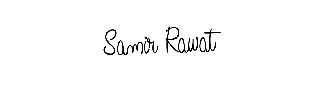 You should practise on your own different ways (Angelique-Rose-font-FFP) to write your name (Samir Rawat) in signature. don't let someone else do it for you. Samir Rawat signature style 5 images and pictures png