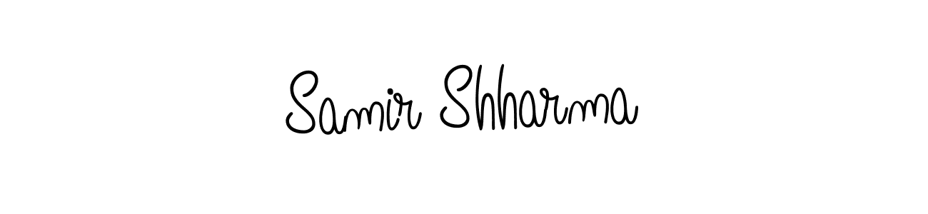 You should practise on your own different ways (Angelique-Rose-font-FFP) to write your name (Samir Shharma) in signature. don't let someone else do it for you. Samir Shharma signature style 5 images and pictures png