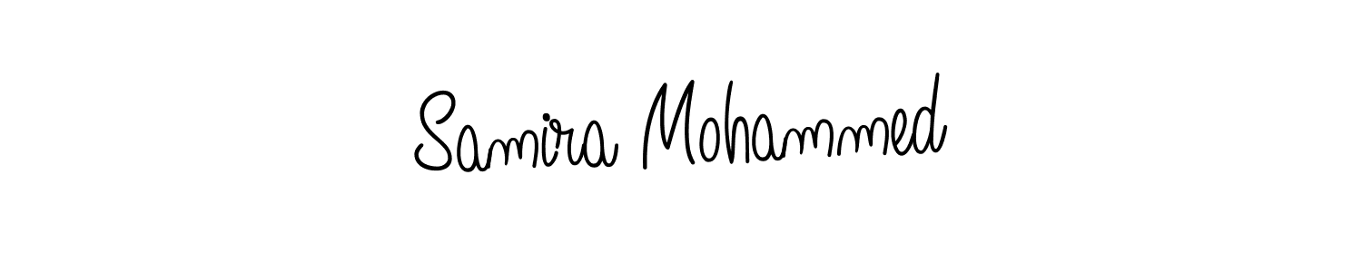 Make a beautiful signature design for name Samira Mohammed. With this signature (Angelique-Rose-font-FFP) style, you can create a handwritten signature for free. Samira Mohammed signature style 5 images and pictures png