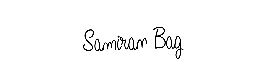 if you are searching for the best signature style for your name Samiran Bag. so please give up your signature search. here we have designed multiple signature styles  using Angelique-Rose-font-FFP. Samiran Bag signature style 5 images and pictures png