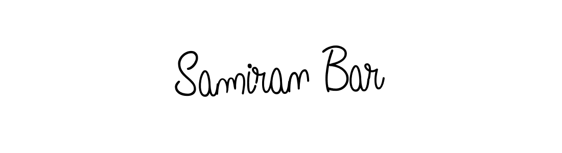 How to make Samiran Bar name signature. Use Angelique-Rose-font-FFP style for creating short signs online. This is the latest handwritten sign. Samiran Bar signature style 5 images and pictures png