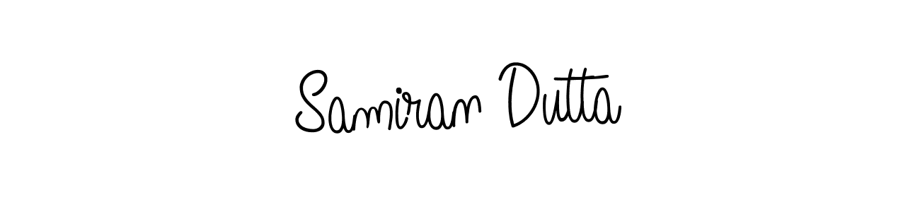 Create a beautiful signature design for name Samiran Dutta. With this signature (Angelique-Rose-font-FFP) fonts, you can make a handwritten signature for free. Samiran Dutta signature style 5 images and pictures png