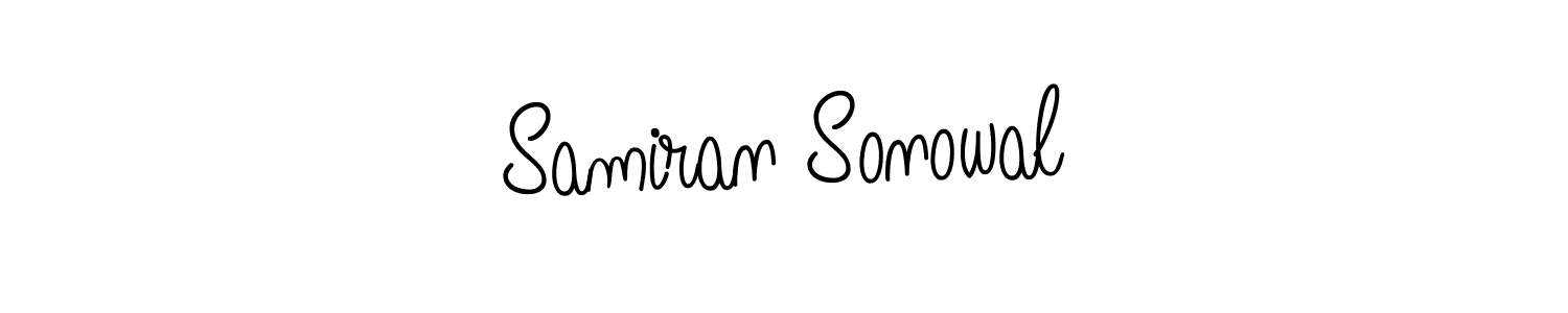 The best way (Angelique-Rose-font-FFP) to make a short signature is to pick only two or three words in your name. The name Samiran Sonowal include a total of six letters. For converting this name. Samiran Sonowal signature style 5 images and pictures png