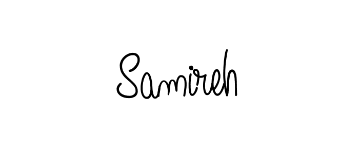 You should practise on your own different ways (Angelique-Rose-font-FFP) to write your name (Samireh) in signature. don't let someone else do it for you. Samireh signature style 5 images and pictures png