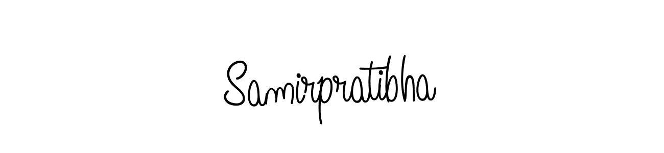 The best way (Angelique-Rose-font-FFP) to make a short signature is to pick only two or three words in your name. The name Samirpratibha include a total of six letters. For converting this name. Samirpratibha signature style 5 images and pictures png