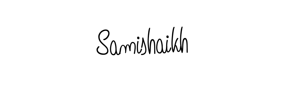Create a beautiful signature design for name Samishaikh. With this signature (Angelique-Rose-font-FFP) fonts, you can make a handwritten signature for free. Samishaikh signature style 5 images and pictures png