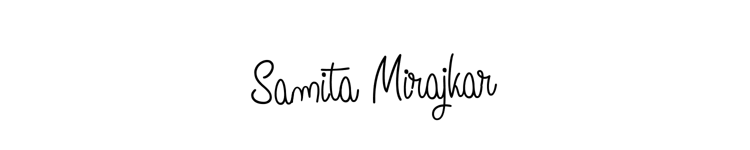 Make a short Samita Mirajkar signature style. Manage your documents anywhere anytime using Angelique-Rose-font-FFP. Create and add eSignatures, submit forms, share and send files easily. Samita Mirajkar signature style 5 images and pictures png