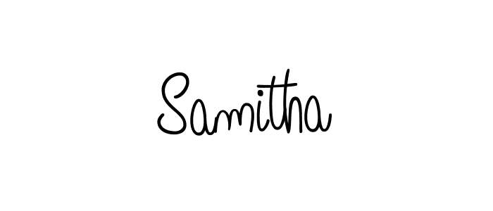 Use a signature maker to create a handwritten signature online. With this signature software, you can design (Angelique-Rose-font-FFP) your own signature for name Samitha. Samitha signature style 5 images and pictures png