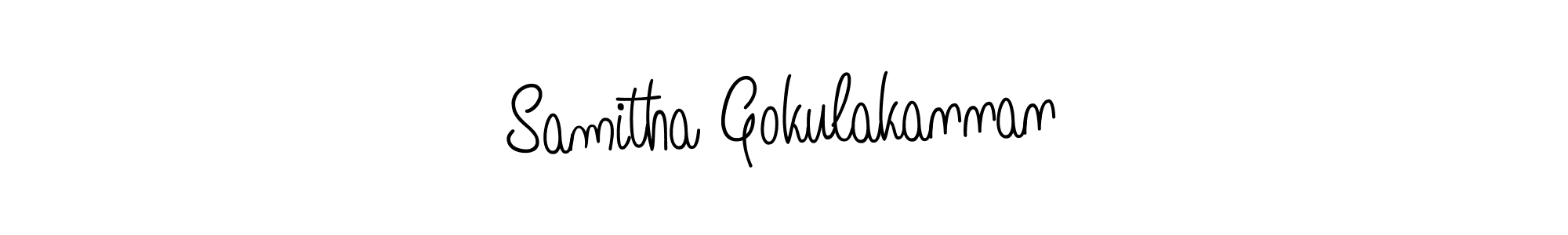 Samitha Gokulakannan stylish signature style. Best Handwritten Sign (Angelique-Rose-font-FFP) for my name. Handwritten Signature Collection Ideas for my name Samitha Gokulakannan. Samitha Gokulakannan signature style 5 images and pictures png