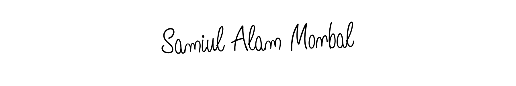 Make a beautiful signature design for name Samiul Alam Monbal. With this signature (Angelique-Rose-font-FFP) style, you can create a handwritten signature for free. Samiul Alam Monbal signature style 5 images and pictures png