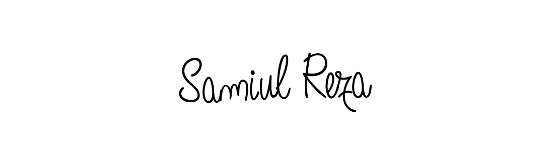 How to make Samiul Reza name signature. Use Angelique-Rose-font-FFP style for creating short signs online. This is the latest handwritten sign. Samiul Reza signature style 5 images and pictures png