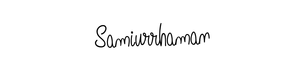 You should practise on your own different ways (Angelique-Rose-font-FFP) to write your name (Samiurrhaman) in signature. don't let someone else do it for you. Samiurrhaman signature style 5 images and pictures png