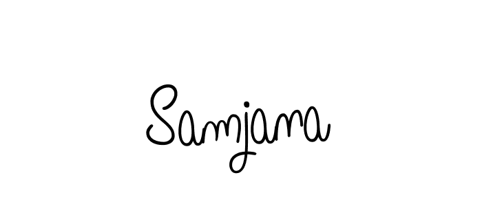 The best way (Angelique-Rose-font-FFP) to make a short signature is to pick only two or three words in your name. The name Samjana include a total of six letters. For converting this name. Samjana signature style 5 images and pictures png