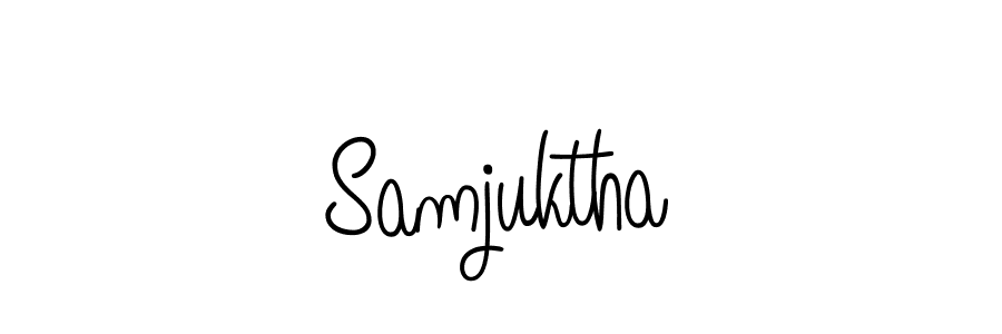 How to make Samjuktha name signature. Use Angelique-Rose-font-FFP style for creating short signs online. This is the latest handwritten sign. Samjuktha signature style 5 images and pictures png