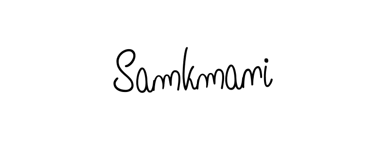 Use a signature maker to create a handwritten signature online. With this signature software, you can design (Angelique-Rose-font-FFP) your own signature for name Samkmani. Samkmani signature style 5 images and pictures png