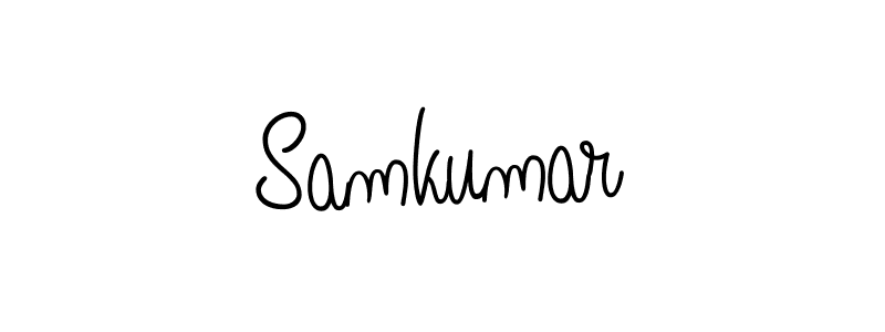 How to make Samkumar name signature. Use Angelique-Rose-font-FFP style for creating short signs online. This is the latest handwritten sign. Samkumar signature style 5 images and pictures png