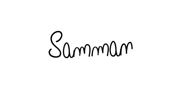 How to make Samman signature? Angelique-Rose-font-FFP is a professional autograph style. Create handwritten signature for Samman name. Samman signature style 5 images and pictures png