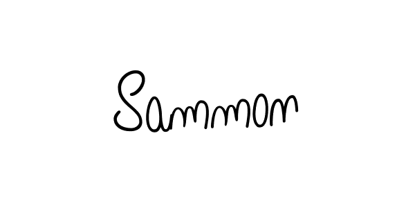 How to make Sammon name signature. Use Angelique-Rose-font-FFP style for creating short signs online. This is the latest handwritten sign. Sammon signature style 5 images and pictures png