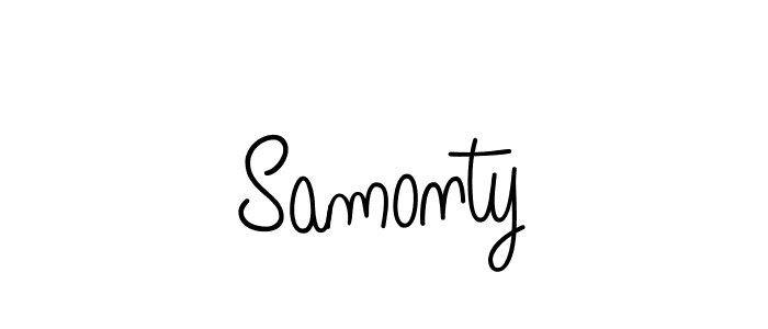 Design your own signature with our free online signature maker. With this signature software, you can create a handwritten (Angelique-Rose-font-FFP) signature for name Samonty. Samonty signature style 5 images and pictures png