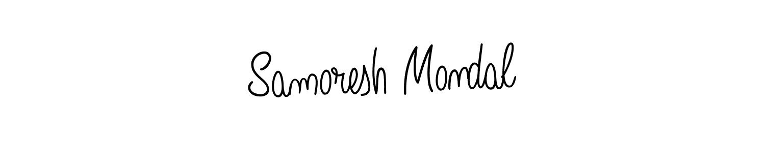 How to make Samoresh Mondal name signature. Use Angelique-Rose-font-FFP style for creating short signs online. This is the latest handwritten sign. Samoresh Mondal signature style 5 images and pictures png
