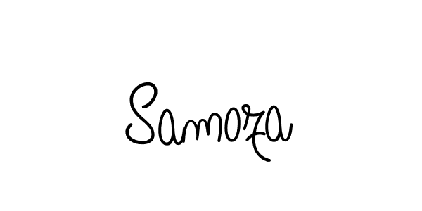 Make a beautiful signature design for name Samoza. With this signature (Angelique-Rose-font-FFP) style, you can create a handwritten signature for free. Samoza signature style 5 images and pictures png