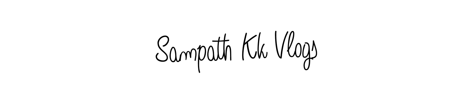 Design your own signature with our free online signature maker. With this signature software, you can create a handwritten (Angelique-Rose-font-FFP) signature for name Sampath Kk Vlogs. Sampath Kk Vlogs signature style 5 images and pictures png