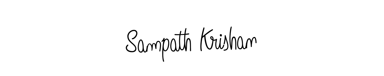 Sampath Krishan stylish signature style. Best Handwritten Sign (Angelique-Rose-font-FFP) for my name. Handwritten Signature Collection Ideas for my name Sampath Krishan. Sampath Krishan signature style 5 images and pictures png