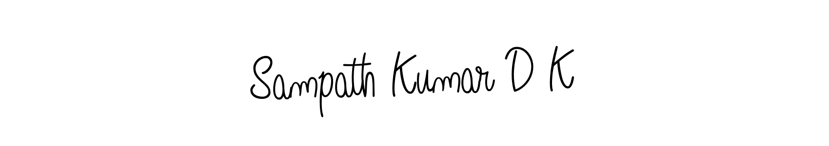 How to make Sampath Kumar D K name signature. Use Angelique-Rose-font-FFP style for creating short signs online. This is the latest handwritten sign. Sampath Kumar D K signature style 5 images and pictures png
