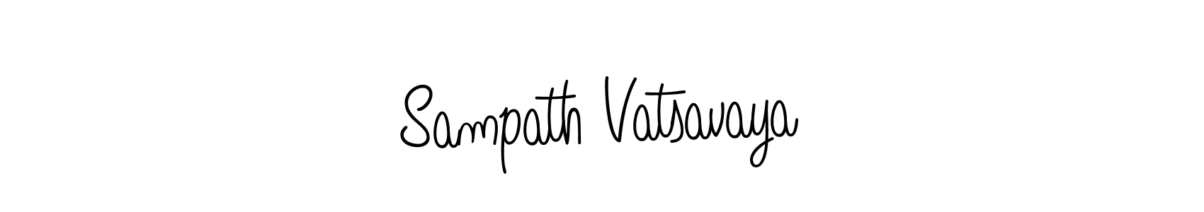 Make a beautiful signature design for name Sampath Vatsavaya. With this signature (Angelique-Rose-font-FFP) style, you can create a handwritten signature for free. Sampath Vatsavaya signature style 5 images and pictures png