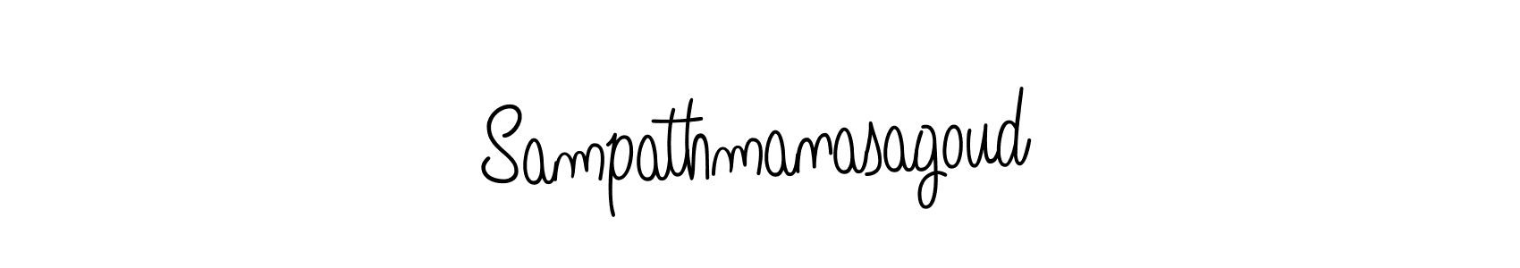 Use a signature maker to create a handwritten signature online. With this signature software, you can design (Angelique-Rose-font-FFP) your own signature for name Sampathmanasagoud. Sampathmanasagoud signature style 5 images and pictures png