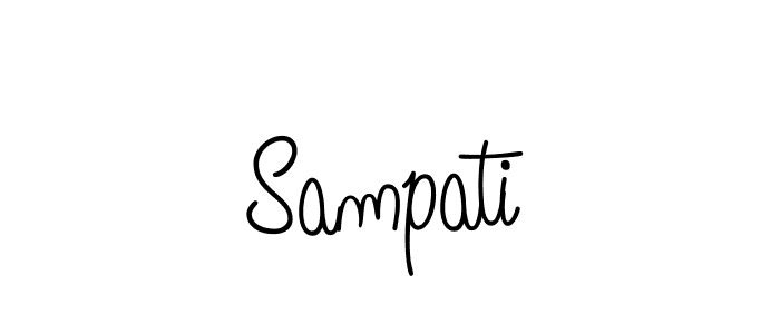 Make a beautiful signature design for name Sampati. With this signature (Angelique-Rose-font-FFP) style, you can create a handwritten signature for free. Sampati signature style 5 images and pictures png