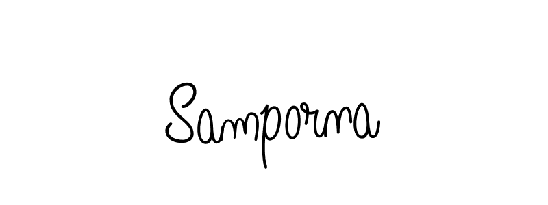 Design your own signature with our free online signature maker. With this signature software, you can create a handwritten (Angelique-Rose-font-FFP) signature for name Samporna. Samporna signature style 5 images and pictures png