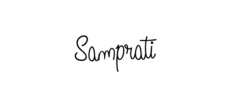 Make a beautiful signature design for name Samprati. With this signature (Angelique-Rose-font-FFP) style, you can create a handwritten signature for free. Samprati signature style 5 images and pictures png